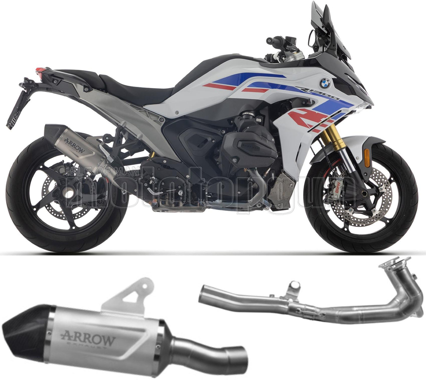 ARROW SCARICO COMPLETO OMOLOGATO OPEN INDY-RACE EVO ALLUMINIO E COLLETTORE IN TITANIO FONDELLO CARBY COMPATIBILE CON BMW R 1300 RS 25/26