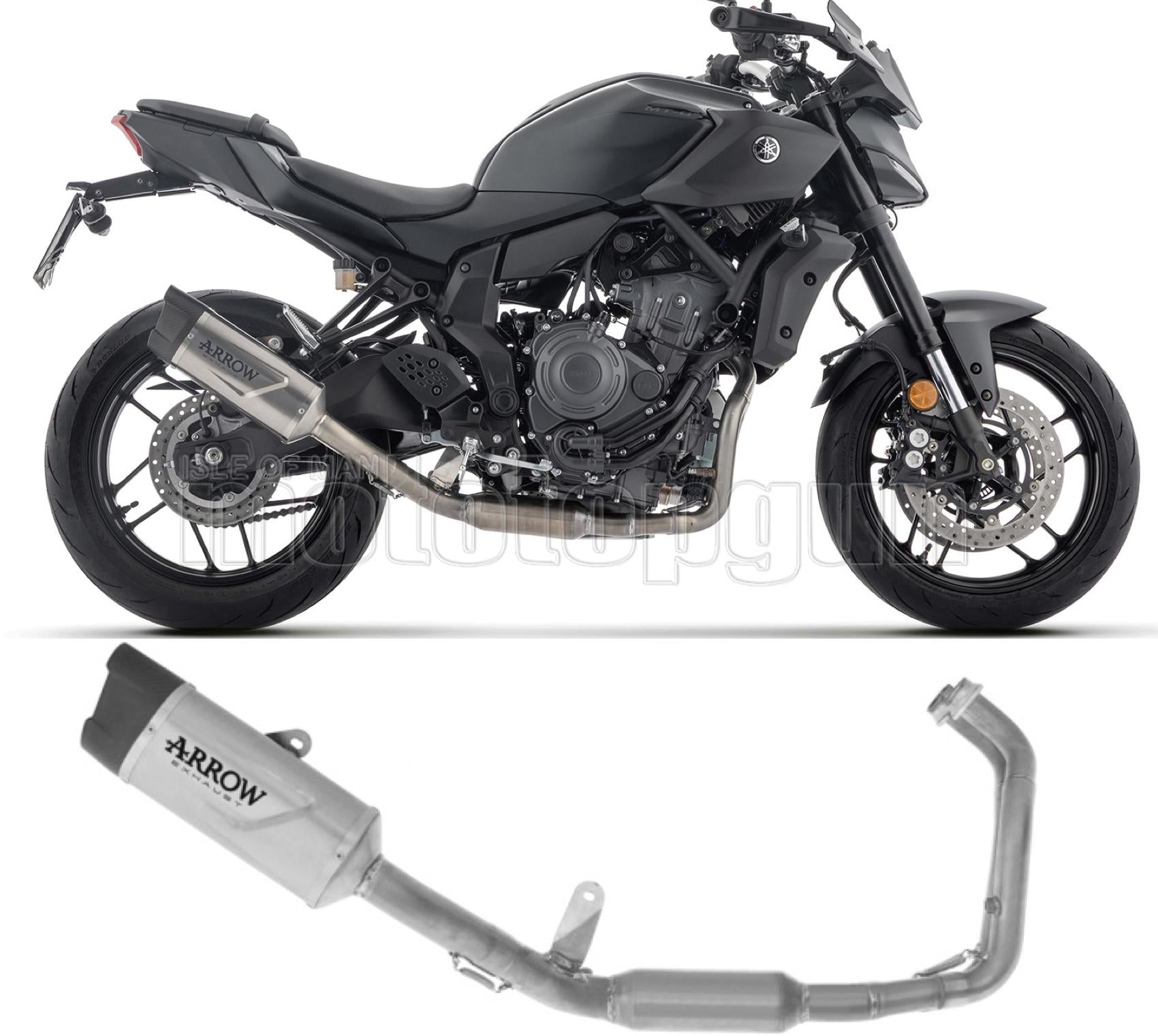 ARROW SCARICO COMPLETO OMOLOGATO OPEN INDY-RACE EVO TITANIO FONDELLO CARBY COMPATIBILE CON YAMAHA MT07 MT-07 2025