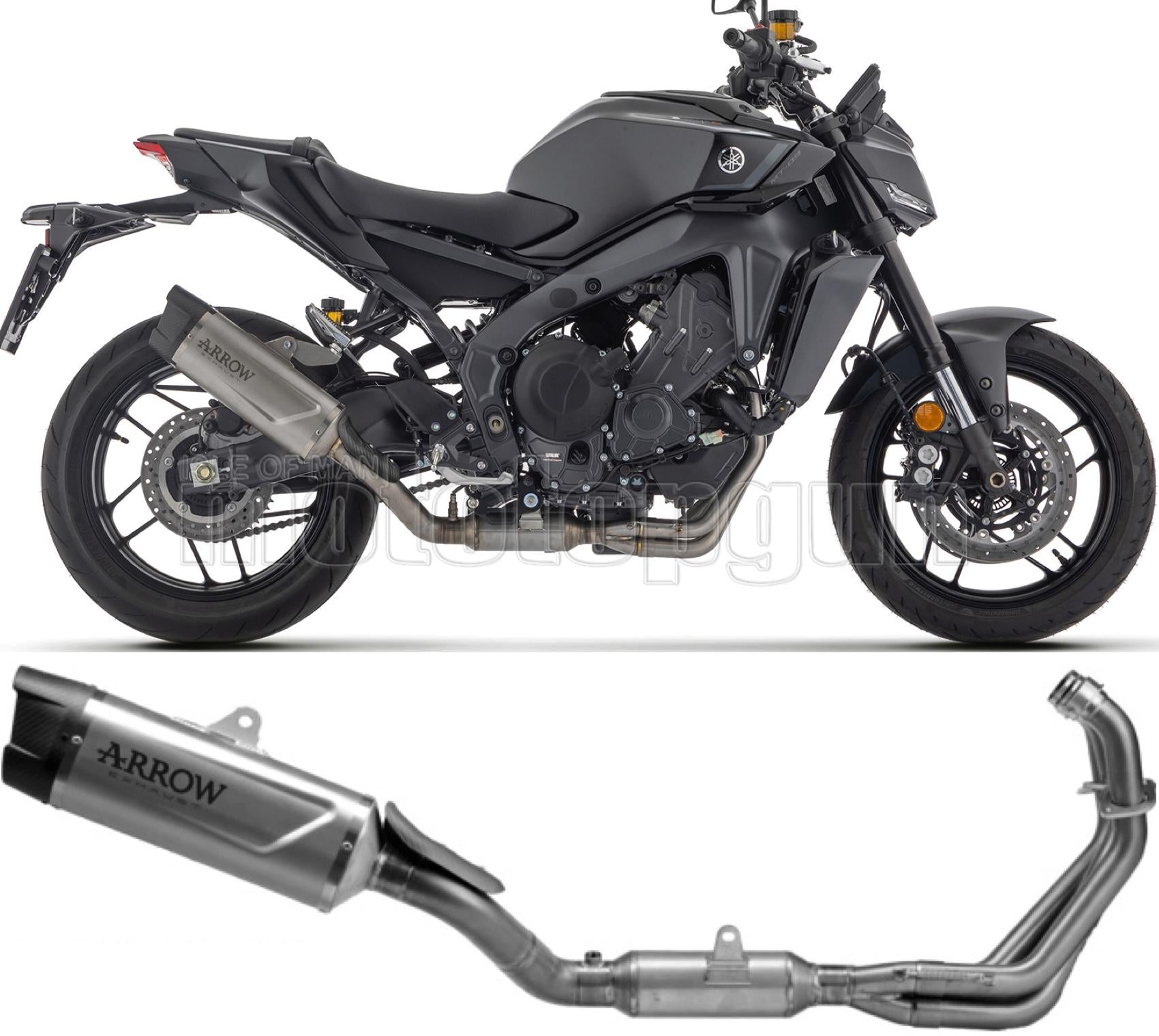 ARROW SCARICO COMPLETO OMOLOGATO OPEN INDY-RACE EVO TITANIO FONDELLO CARBY COMPATIBILE CON YAMAHA MT09 MT-09 35KW 24/25