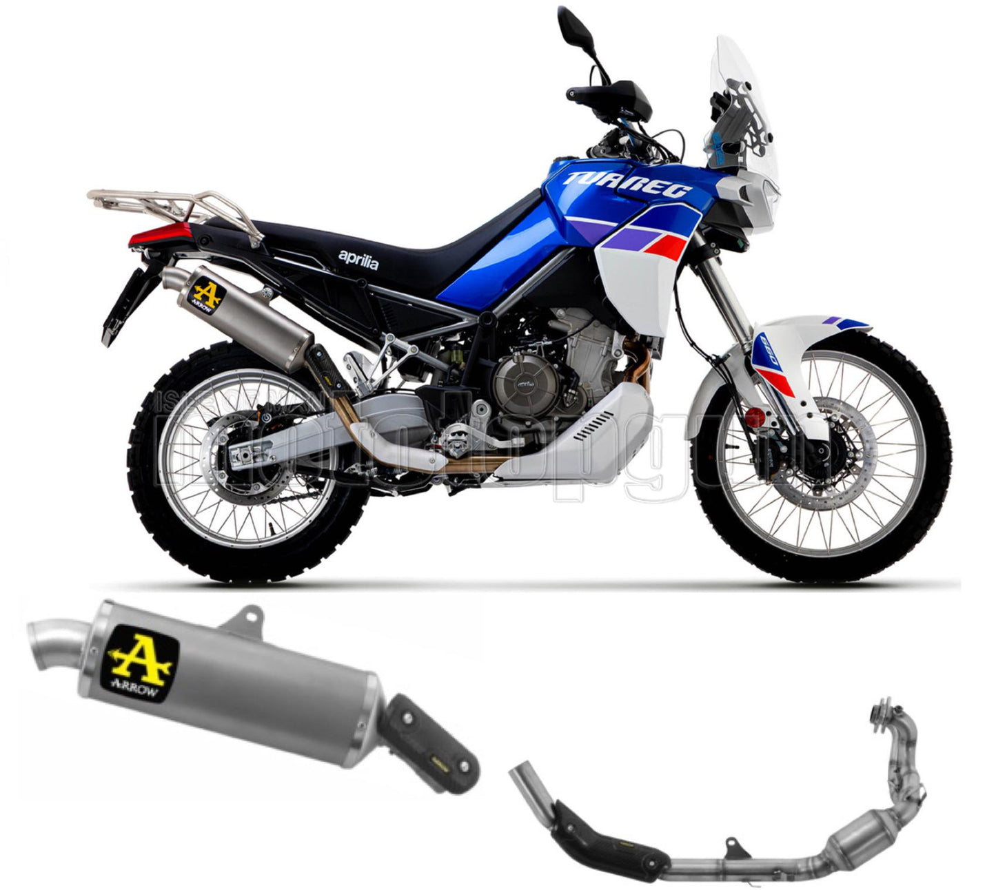 SCARICO OMOLOGATO ARROW INDY-RACE IN TITANIO CON FONDELLO IN INOX COMPATIBILE CON APRILIA TUAREG 660 22/23