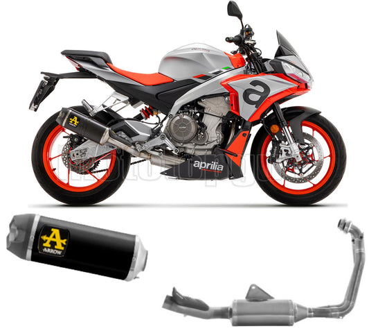 SCARICO OMOLOGATO OPEN ARROW INDY-RACE IN CARBONIO CON FONDELLO IN CARBY COMPATIBILE CON APRILIA TUONO 660 21/23