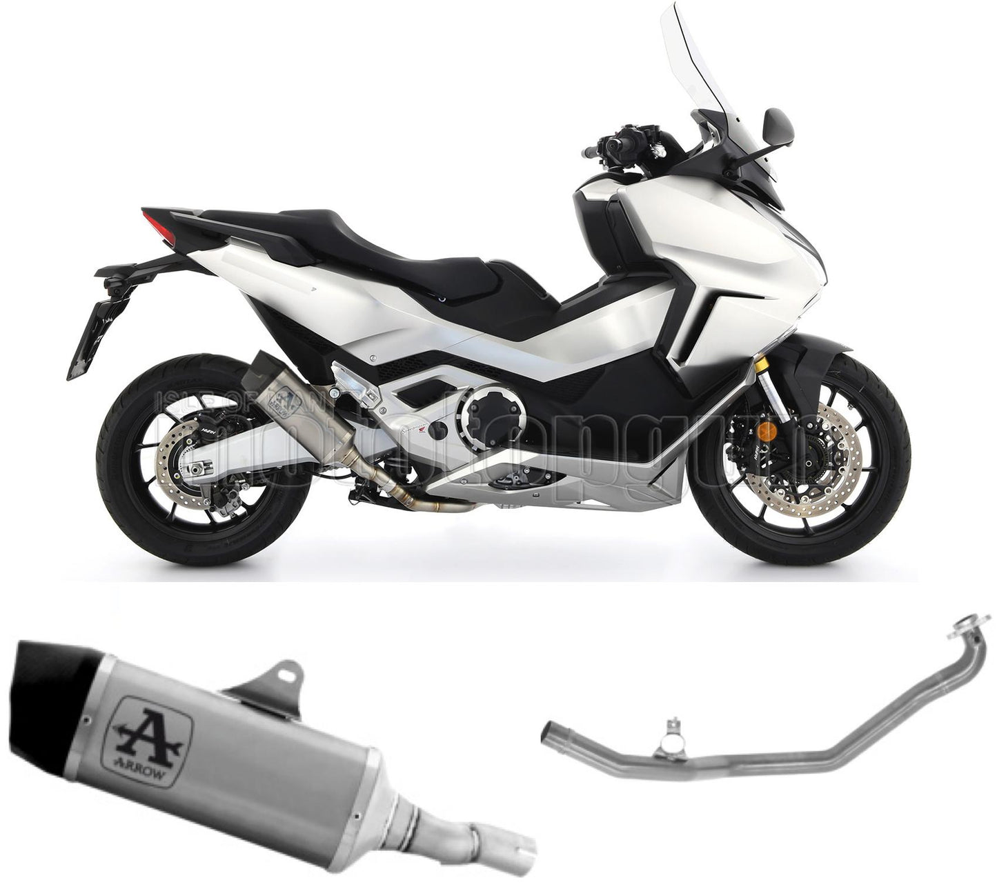 SCARICO RACE + DBKILLER ARROW INDY-RACE IN ALLUMINIO CON FONDELLO IN CARBY COMPATIBILE CON HONDA FORZA 750 21/23