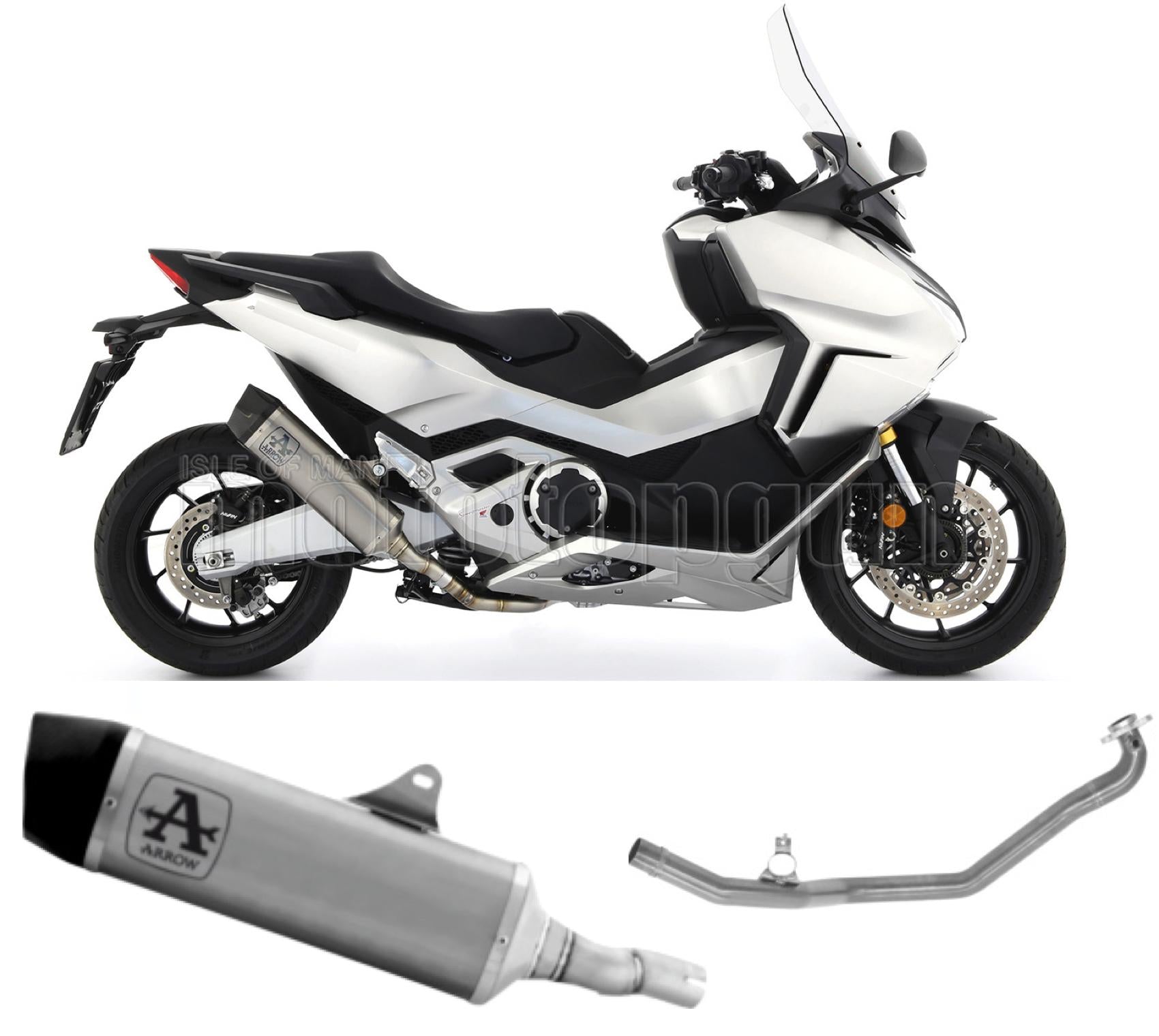 SCARICO RACE + DBKILLER ARROW INDY-RACE IN TITANIO CON FONDELLO IN CARBY COMPATIBILE CON HONDA FORZA 750 21/23
