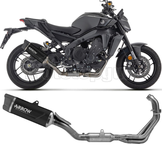 ARROW SCARICO COMPLETO OMOLOGATO OPEN INDY-RACE EVO ALLUMINIO NERO FONDELLO CARBY COMPATIBILE CON YAMAHA MT-09 MT09 SP 24/25