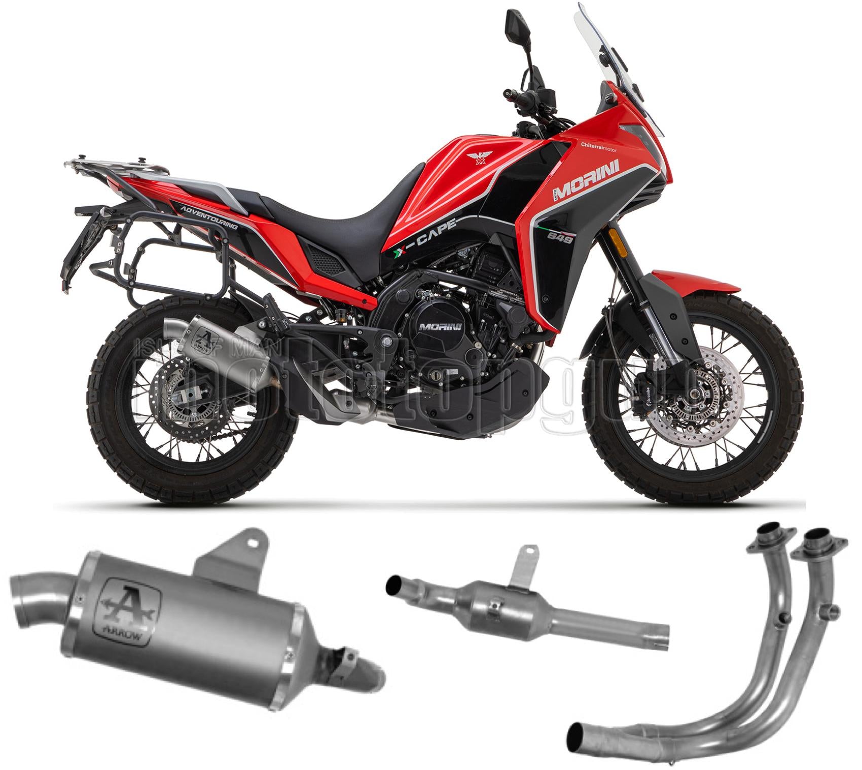 SCARICO OMOLOGATO ARROW INDY-RACE IN ALLUMINIO CON FONDELLO IN INOX COMPATIBILE CON MOTO MORINI X-CAPE 650 22/23