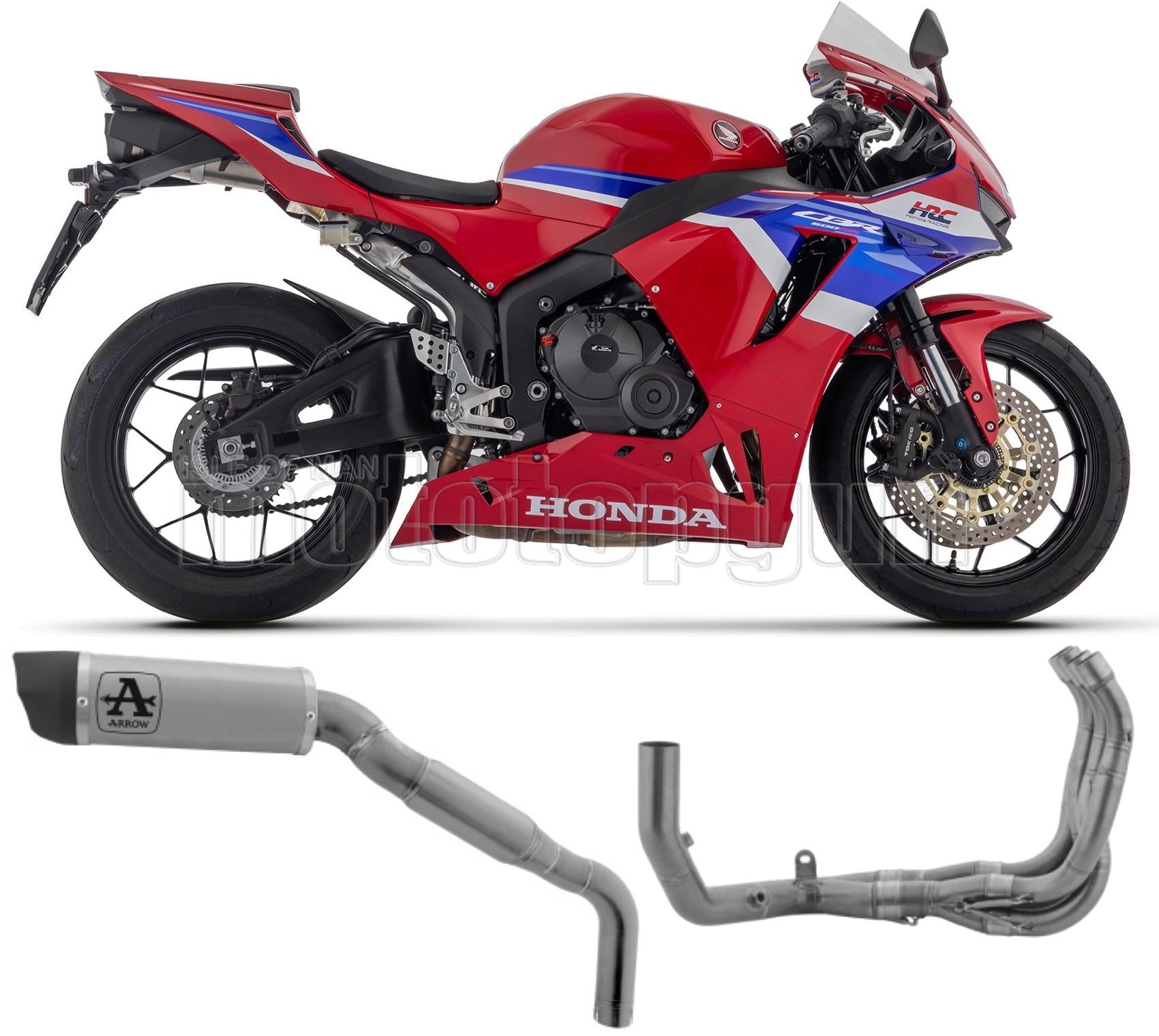 SCARICO OMOLOGATO ARROW INDY-RACE IN TITANIO CON COPPA IN CARBONIO COMPATIBILE CON HONDA CBR 600 RR 2024