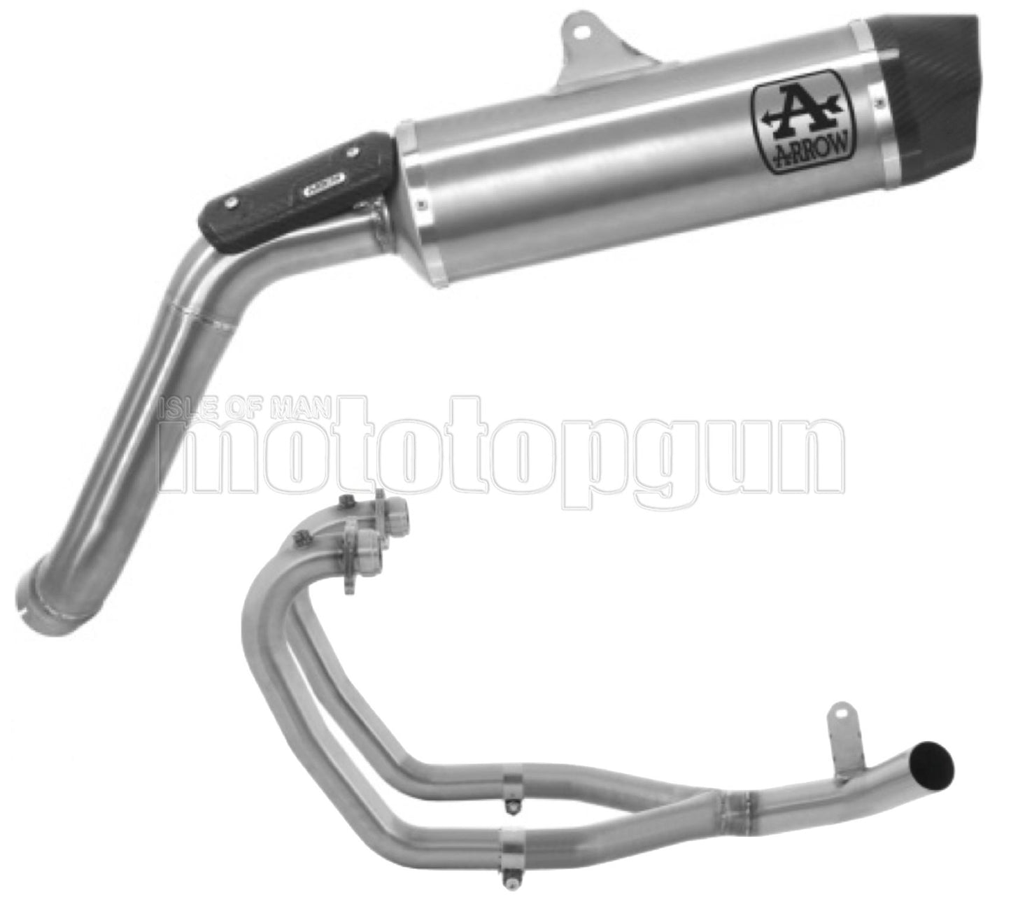 SCARICO OMOLOGATO ARROW INDY-RACE IN TITANIO CON FONDELLO IN CARBY COMPATIBILE CON MOTO GUZZI V85 TT 21/23