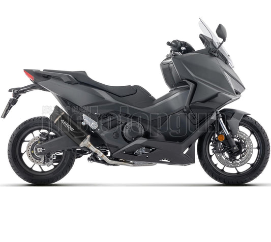 ARROW SCARICO COMPLETO OMOLOGATO OPEN CORTO INDY-RACE EVO ALLUMINIO NERO FONDELLO CARBY COMPATIBILE CON HONDA FORZA 750 2025