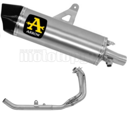 SCARICO OMOLOGATO ARROW MAXI RACE-TECH IN ALLUMINIO CON COPPA IN CARBONIO COMPATIBILE CON HONDA AFRICA TWIN CRF 1100 L 2024