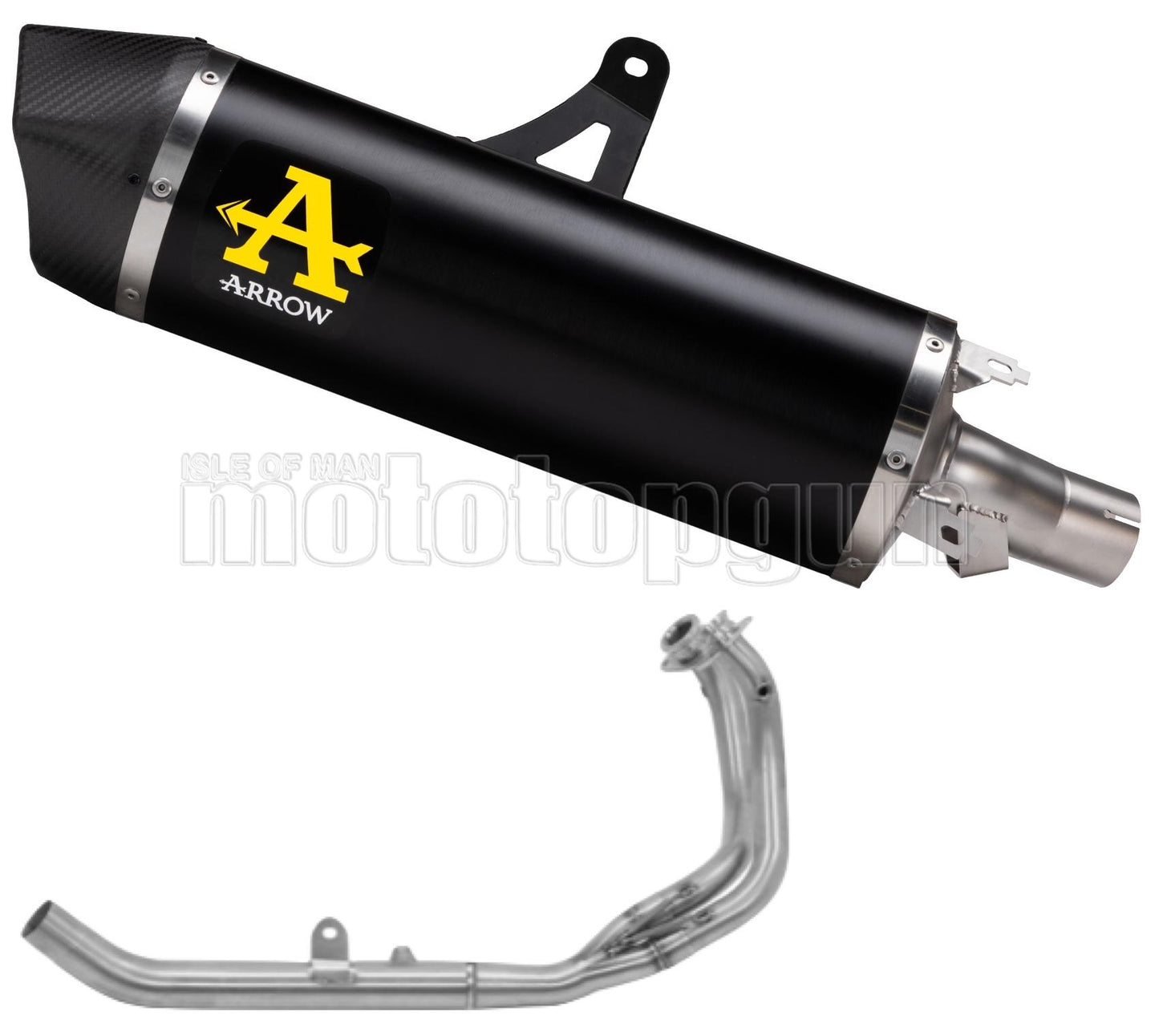 SCARICO OMOLOGATO ARROW MAXI RACE-TECH IN ALLUMINIO NERO CON COPPA IN CARBONIO COMPATIBILE CON HONDA AFRICA TWIN CRF 1100 L 2024