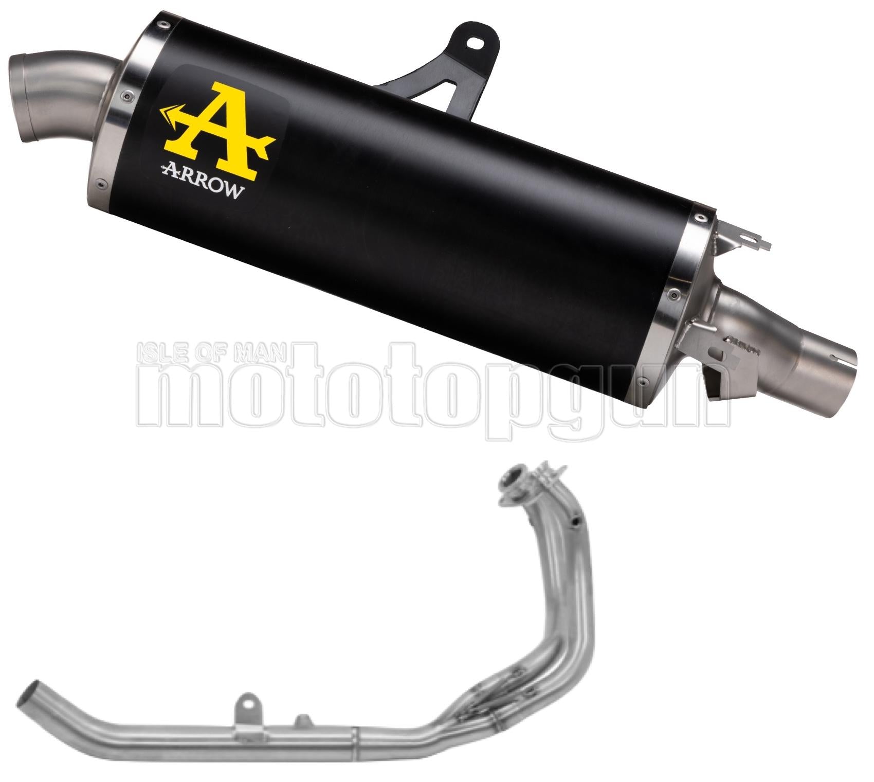 SCARICO OMOLOGATO ARROW MAXI RACE-TECH IN ALLUMINIO NERO COMPATIBILE CON HONDA AFRICA TWIN CRF 1100 L 2024