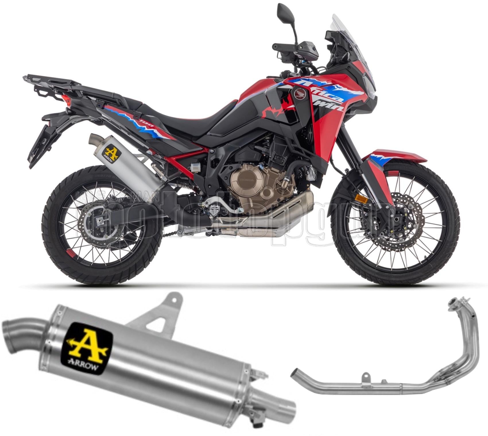 SCARICO OMOLOGATO ARROW MAXI RACE-TECH IN ALLUMINIO COMPATIBILE CON HONDA AFRICA TWIN CRF 1100 L 2024