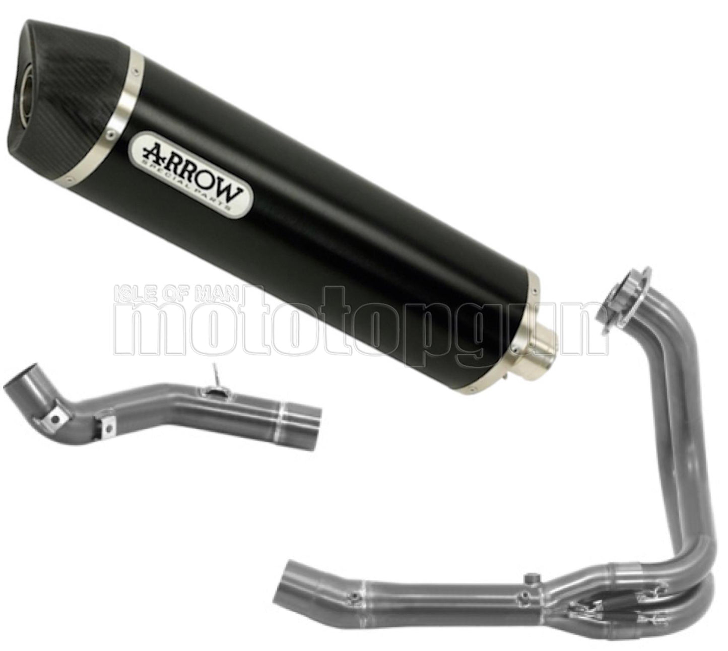 SCARICO OMOLOGATO ARROW MAXI RACE-TECH IN ALLUMINIO NERO CON FONDELLO IN CARBY COMPATIBILE CON BMW F750 F-750 GS 21/23