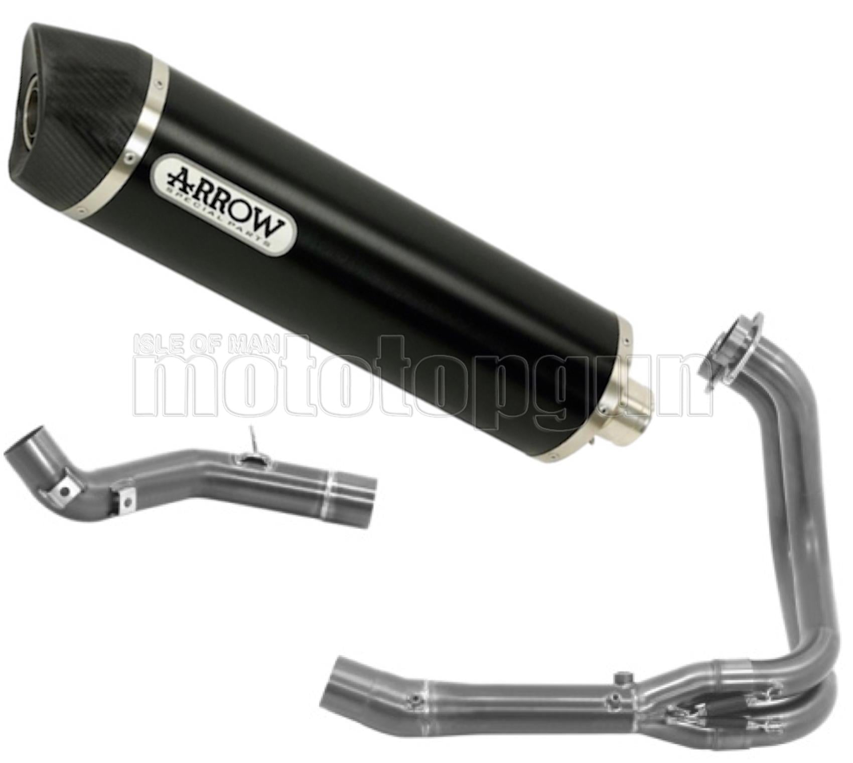 SCARICO OMOLOGATO ARROW MAXI RACE-TECH IN ALLUMINIO NERO CON FONDELLO IN CARBY COMPATIBILE CON BMW F750 F-750 GS 21/23