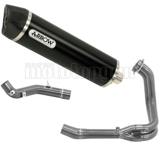 SCARICO OMOLOGATO ARROW MAXI RACE-TECH IN ALLUMINIO NERO CON FONDELLO IN CARBY COMPATIBILE CON BMW F750 F-750 GS 21/23