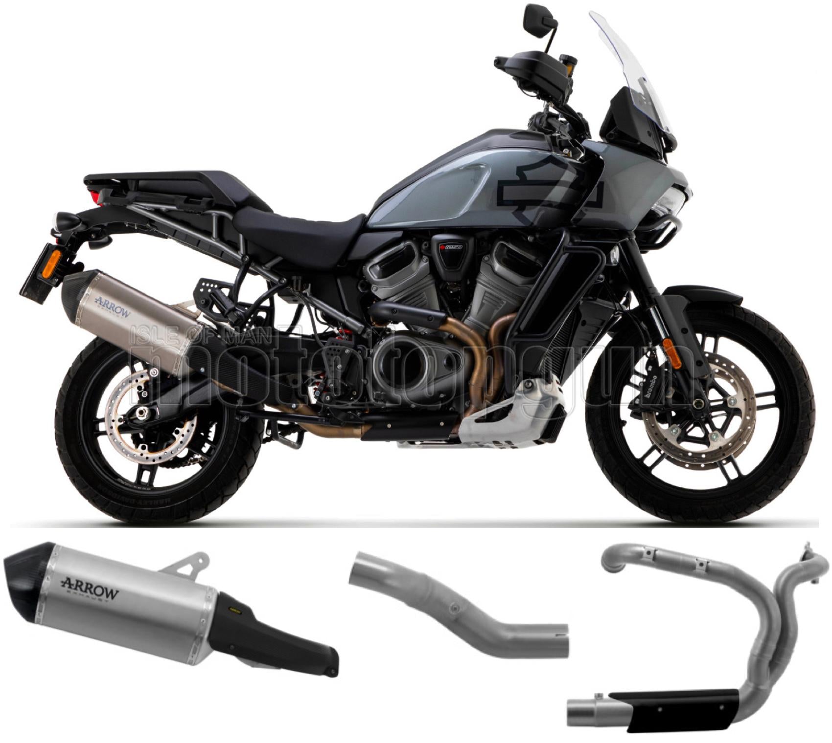 SCARICO OMOLOGATO ARROW SONORA IN TITANIO CON FONDELLO IN CARBY COMPATIBILE CON HARLEY DAVIDSON PAN AMERICA 1250 20/23