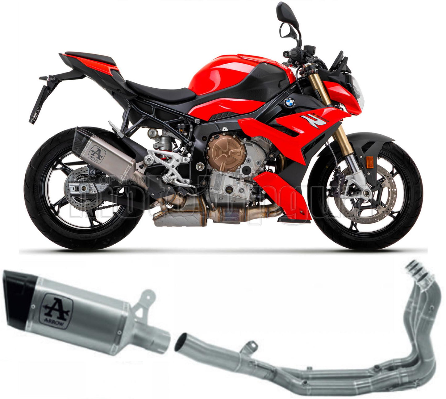 SCARICO COMPLETO OMOLOGATO CATALIZZATO ARROW PISTA IN TITANIO CON FONDELLO IN CARBY COMPATIBILE CON BMW S1000 S-1000 R 21/23