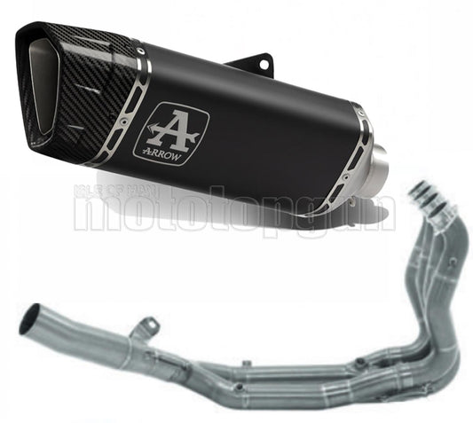 SCARICO COMPLETO OMOLOGATO CATALIZZATO ARROW PISTA IN TITANIO NERO CON FONDELLO IN CARBY COMPATIBILE CON BMW S1000 S-1000 RR 19/23