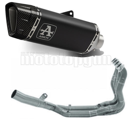 SCARICO COMPLETO OMOLOGATO CATALIZZATO ARROW PISTA IN TITANIO NERO CON FONDELLO IN CARBY COMPATIBILE CON BMW S1000 S-1000 R 21/23
