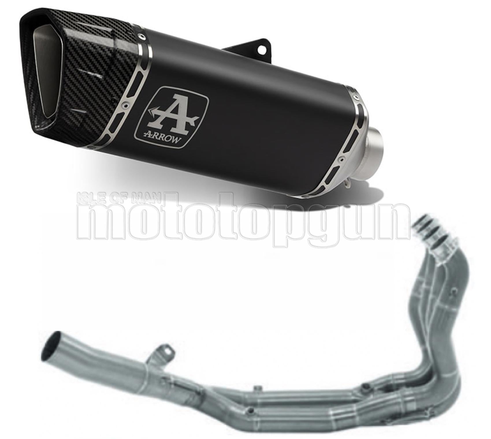 SCARICO COMPLETO OMOLOGATO CATALIZZATO ARROW PISTA IN TITANIO NERO CON FONDELLO IN CARBY COMPATIBILE CON BMW S1000 S-1000 R 21/23