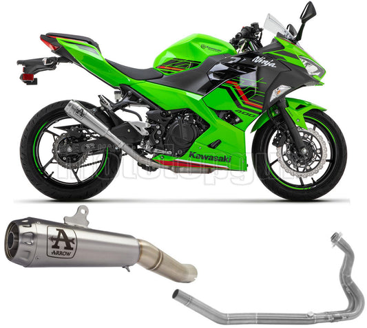 SCARICO OMOLOGATO ARROW PRO-RACE IN NICHROM CON FONDELLO IN INOX COMPATIBILE CON KAWASAKI NINJA 400 2023