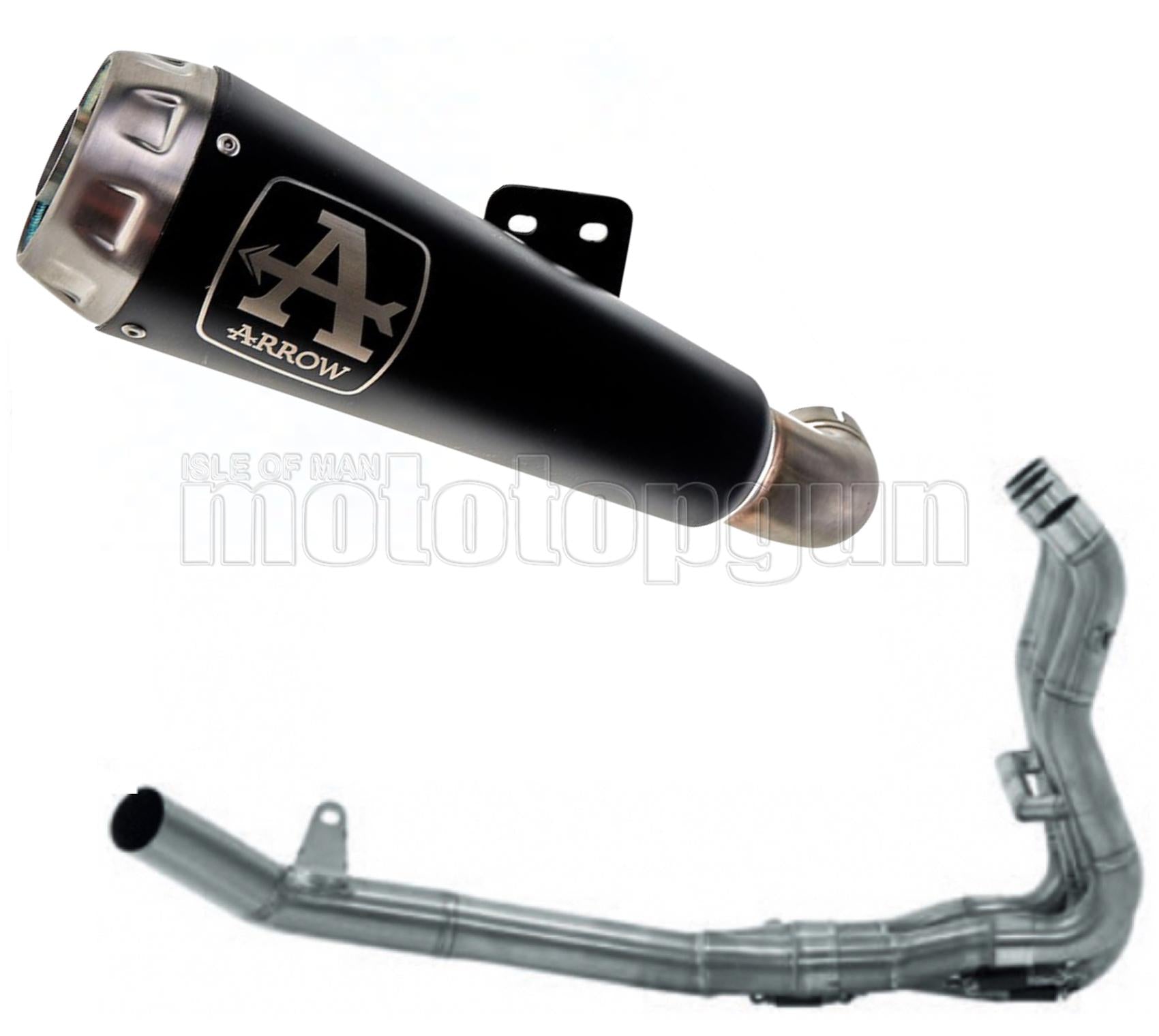 SCARICO OMOLOGATO OPEN ARROW PRO-RACE IN NICHROM NERO CON FONDELLO IN INOX COMPATIBILE CON SUZUKI GSX-S 950 21/23