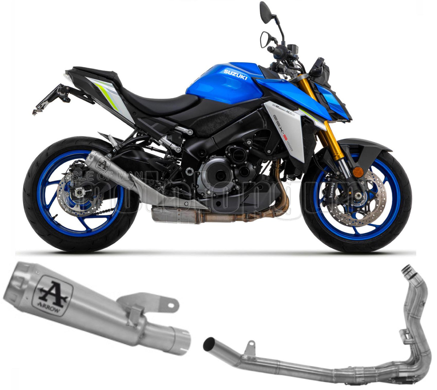 SCARICO OMOLOGATO OPEN ARROW PRO-RACE IN TITANIO CON FONDELLO IN TITANIO COMPATIBILE CON SUZUKI GSX-S 1000 GT 21/23