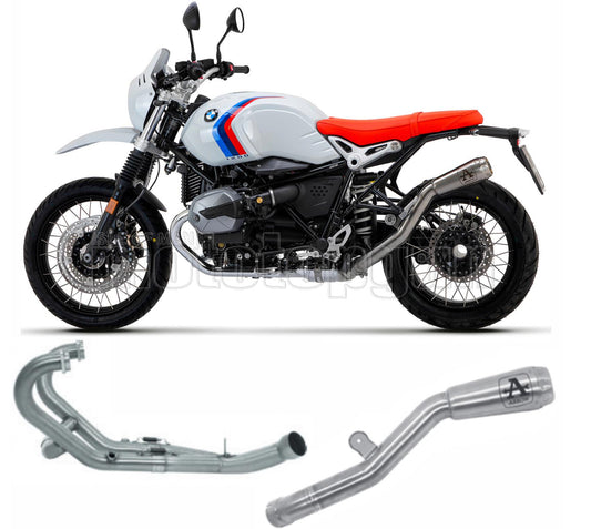 SCARICO OMOLOGATO OPEN ARROW PRO-RACE IN NICHROM CON FONDELLO IN INOX COMPATIBILE CON BMW R NINE T URBAN GS 21/23