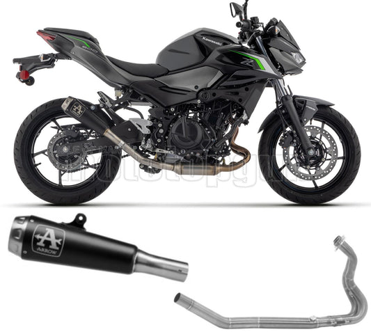 SCARICO OMOLOGATO ARROW PRO-RACE IN NICHROM NERO COMPATIBILE CON KAWASAKI Z-500 Z500 2024