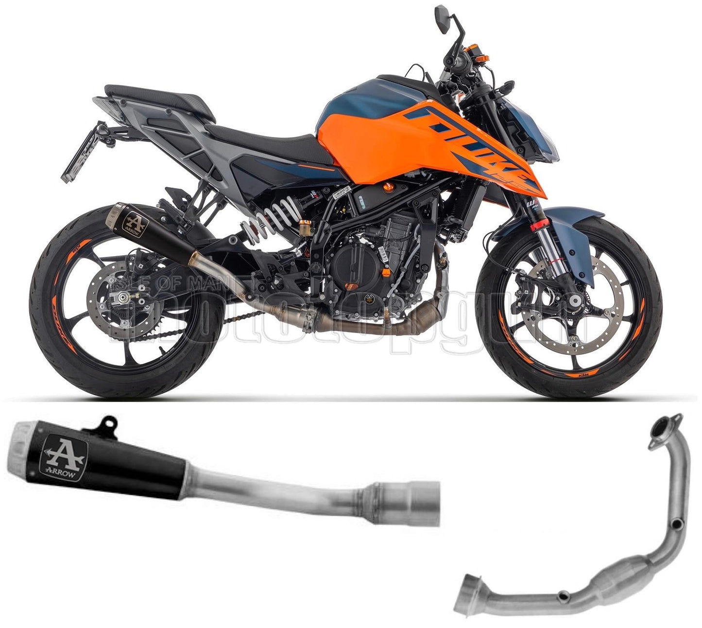 SCARICO OMOLOGATO ARROW PRO-RACE IN NICHROM NERO COMPATIBILE CON KTM DUKE 125 2024