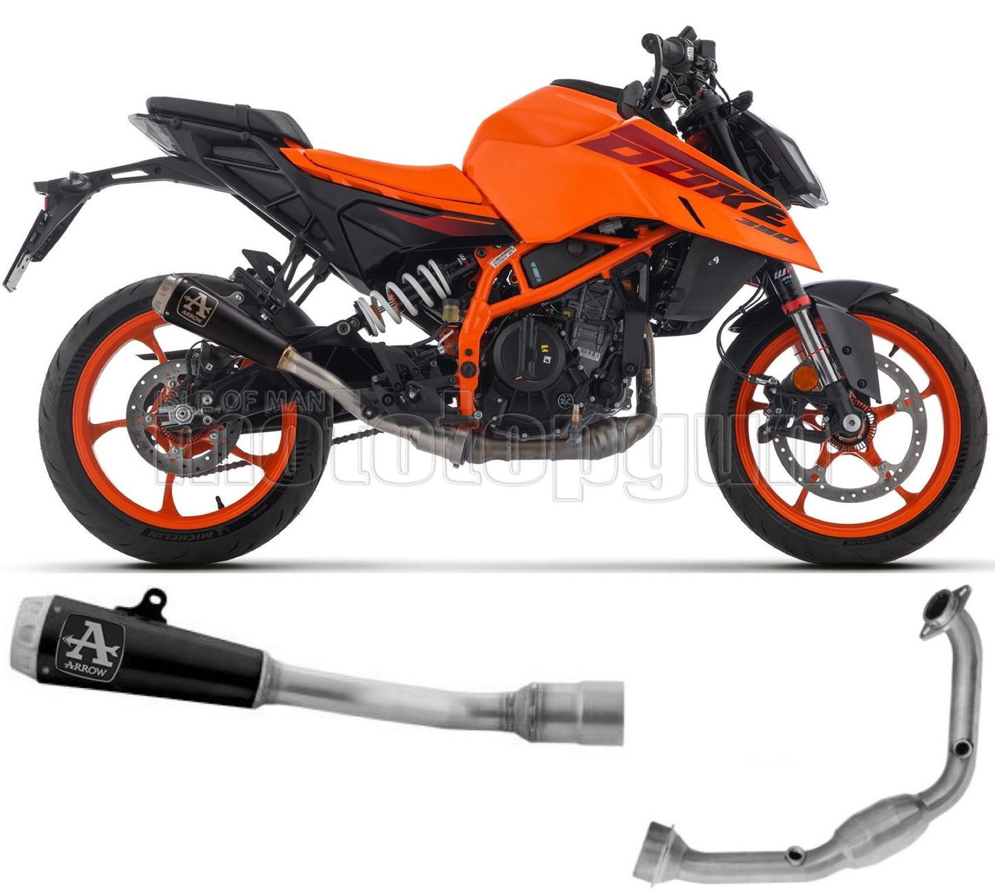 SCARICO OMOLOGATO ARROW PRO-RACE IN NICHROM NERO COMPATIBILE CON KTM DUKE 390 2024