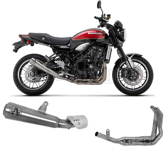 SCARICO COMPLETO OMOLOGATO CATALIZZATO ARROW PRO-RACE IN NICHROM CON FONDELLO IN INOX COMPATIBILE CON KAWASAKI Z900 Z-900 RS 22/23