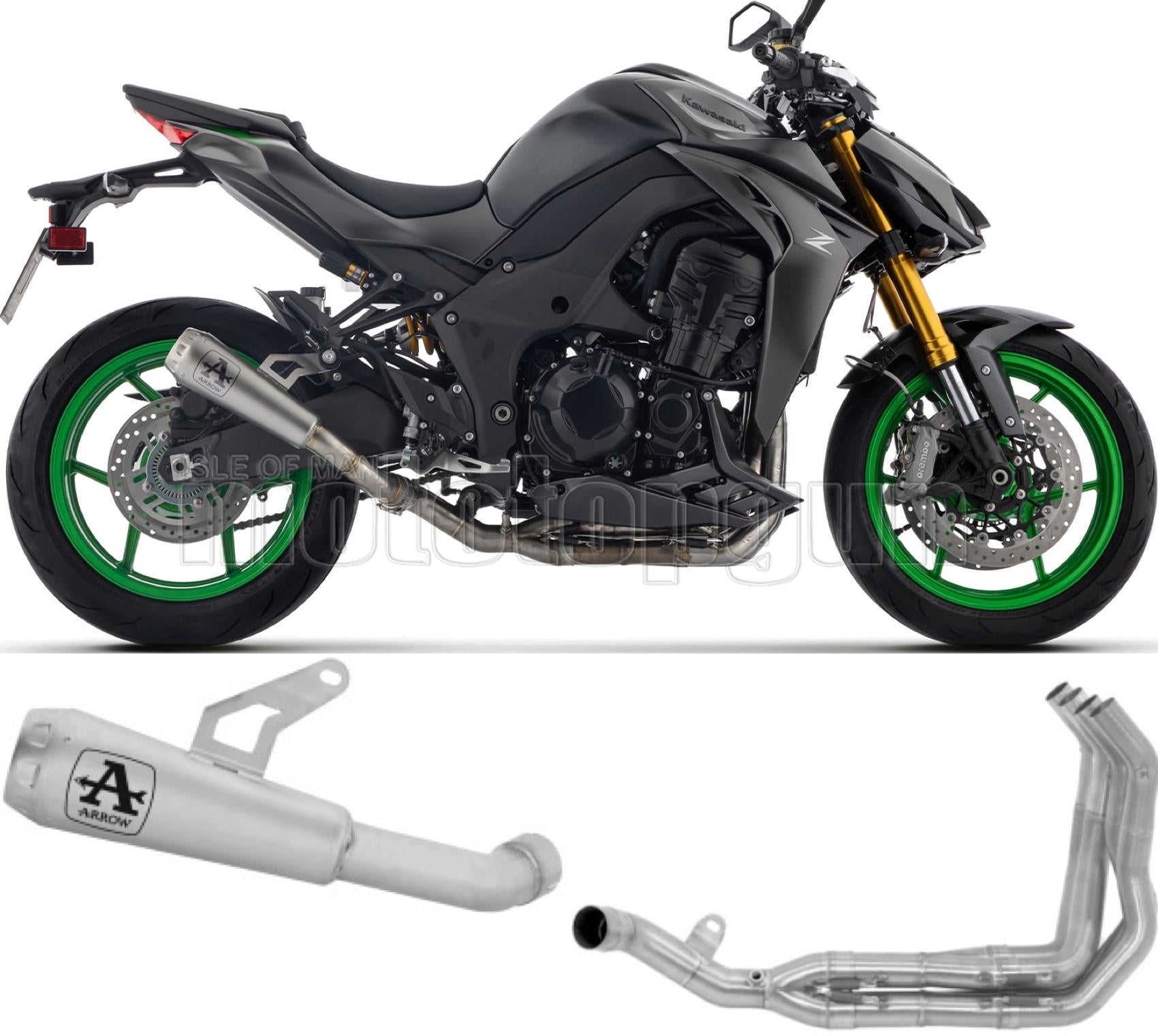 ARROW SCARICO COMPLETO OMOLOGATO OPEN PRO-RACE TITANIO FONDELLO INOX COMPATIBILE CON KAWASAKI Z1100 Z-1100 25/26