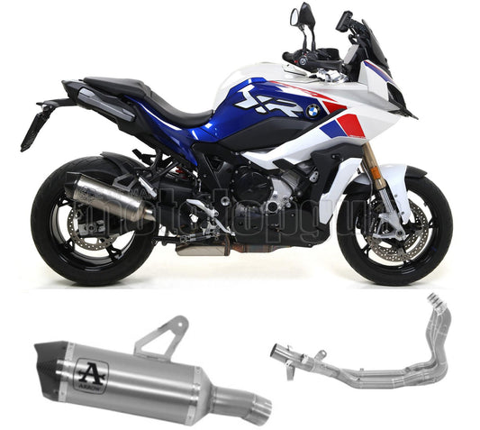 SCARICO OMOLOGATO OPEN ARROW RACE-TECH IN ALLUMINIO CON FONDELLO IN CARBY COMPATIBILE CON BMW S1000 S-1000 XR 20/23