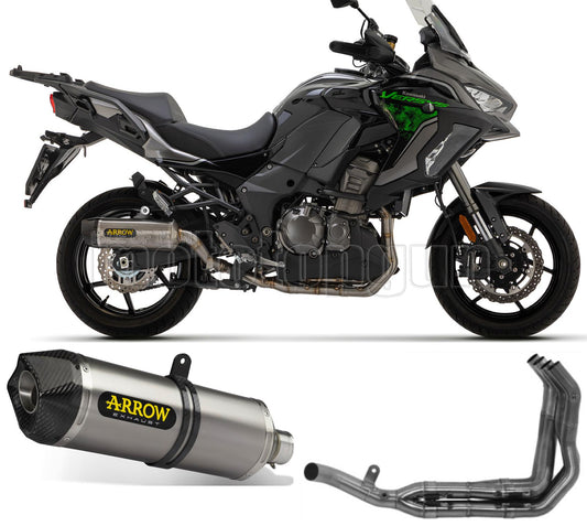SCARICO OMOLOGATO ARROW RACE-TECH IN ALLUMINIO CON FONDELLO IN CARBY COMPATIBILE CON KAWASAKI VERSYS 1000 21/23