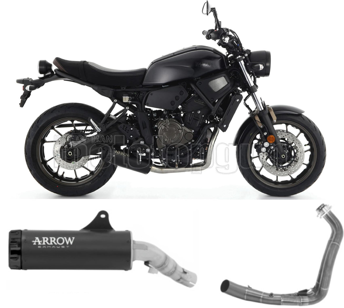 SCARICO RACE ARROW REBEL IN ALLUMINIO NERO CON FONDELLO IN ALLUMINIO NERO COMPATIBILE CON YAMAHA XSR 700 21/23