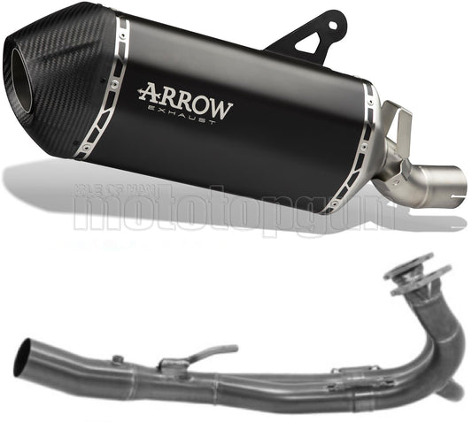 SCARICO OMOLOGATO ARROW SONORA IN FULL TITANIO NERO CON FONDELLO IN CARBY COMPATIBILE CON BMW R1250 R-1250 GS 19/23