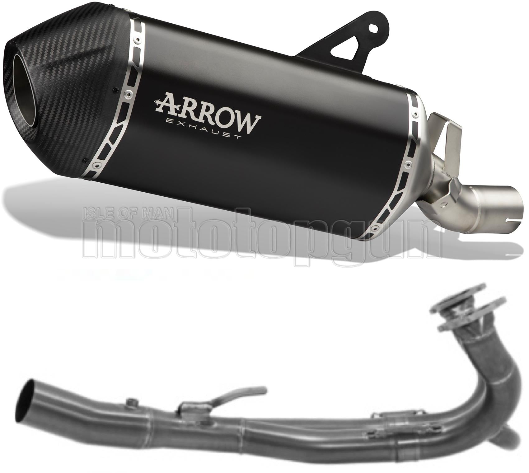 SCARICO OMOLOGATO ARROW SONORA IN TITANIO NERO CON FONDELLO IN CARBY COMPATIBILE CON BMW R1250 R-1250 GS ADVENTURE 19/23