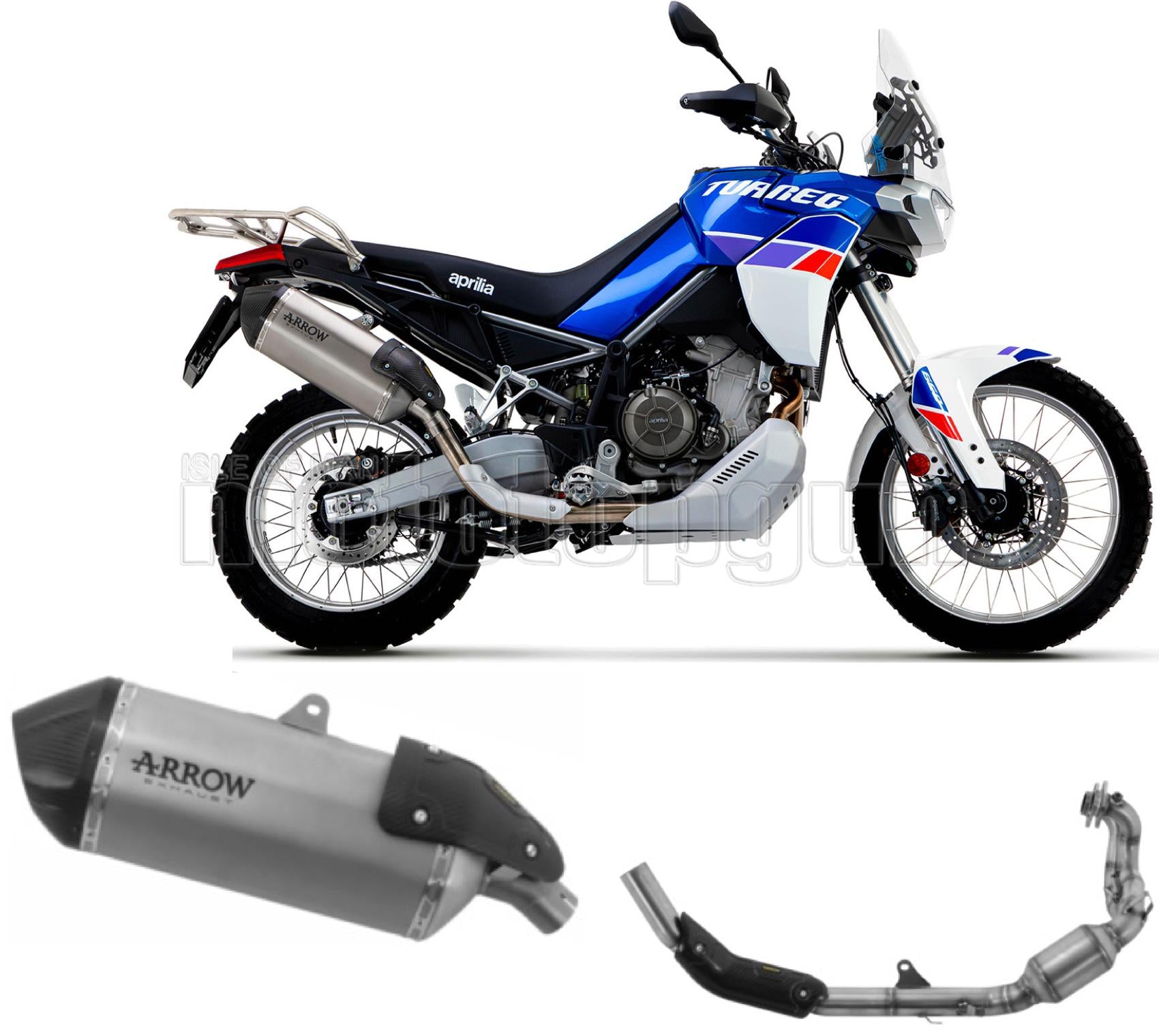 SCARICO OMOLOGATO ARROW SONORA IN TITANIO CON FONDELLO IN CARBY COMPATIBILE CON APRILIA TUAREG 660 22/23
