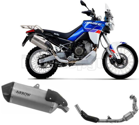 SCARICO OMOLOGATO ARROW SONORA IN TITANIO CON FONDELLO IN CARBY COMPATIBILE CON APRILIA TUAREG 660 22/23