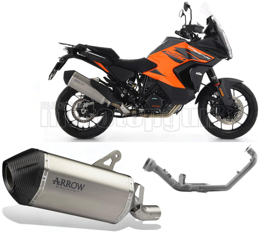 SCARICO OMOLOGATO ARROW SONORA IN TITANIO CON FONDELLO IN CARBY COMPATIBILE CON KTM 1290 SUPERADVENTURE R 21/23