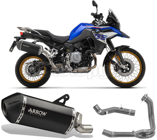 SCARICO OMOLOGATO ARROW SONORA IN TITANIO NERO CON FONDELLO IN CARBY COMPATIBILE CON BMW F850 F-850 GS 21/23
