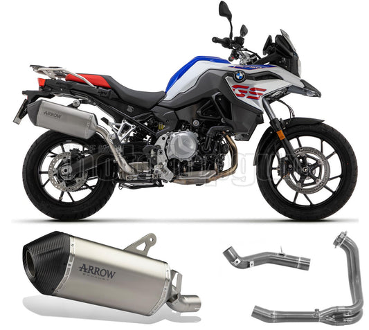 SCARICO OMOLOGATO ARROW SONORA IN TITANIO CON FONDELLO IN CARBY COMPATIBILE CON BMW F750 F-750 GS 21/23