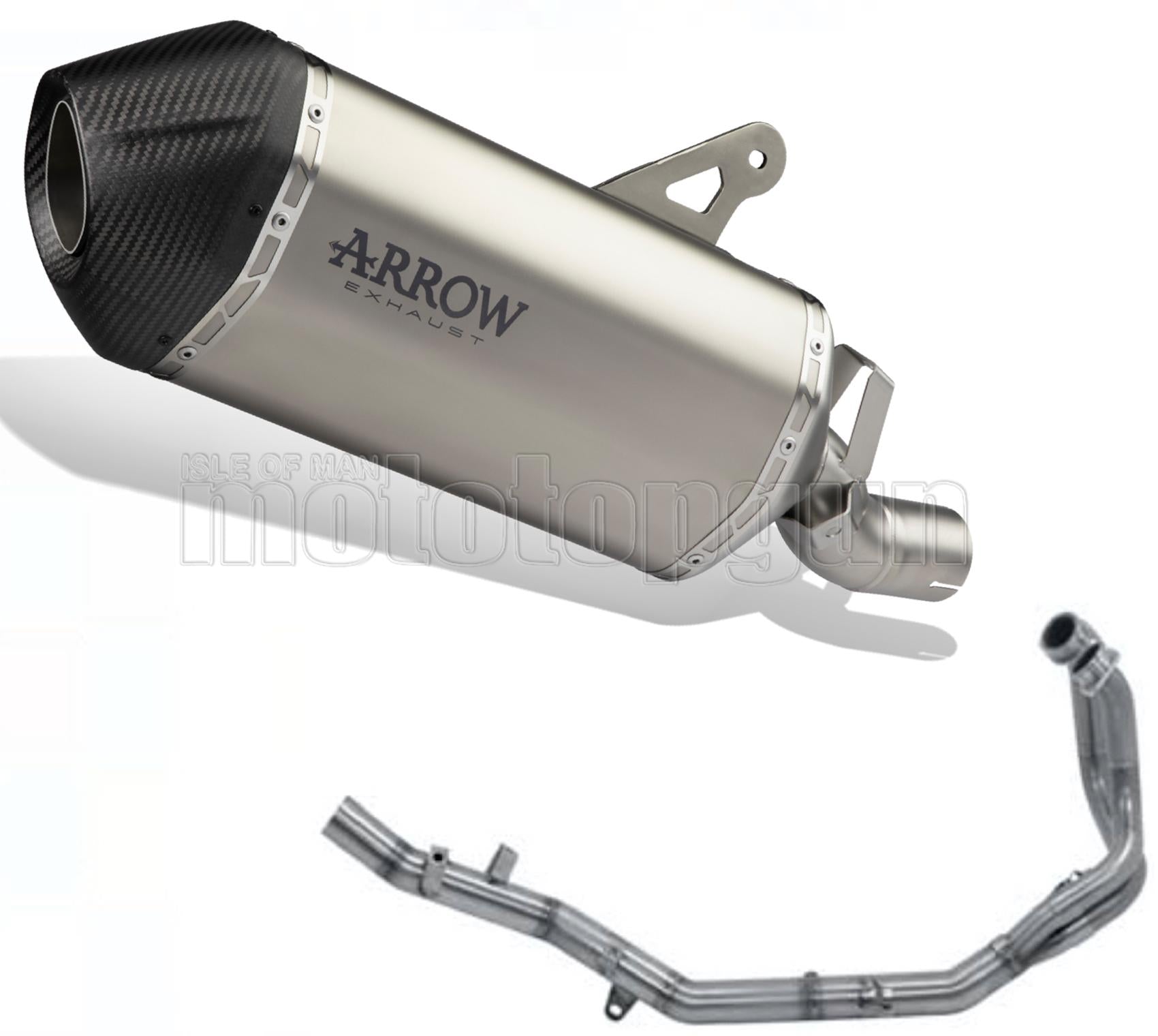 SCARICO OMOLOGATO ARROW SONORA IN TITANIO CON FONDELLO IN CARBY COMPATIBILE CON HONDA AFRICA TWIN 1000 16/19