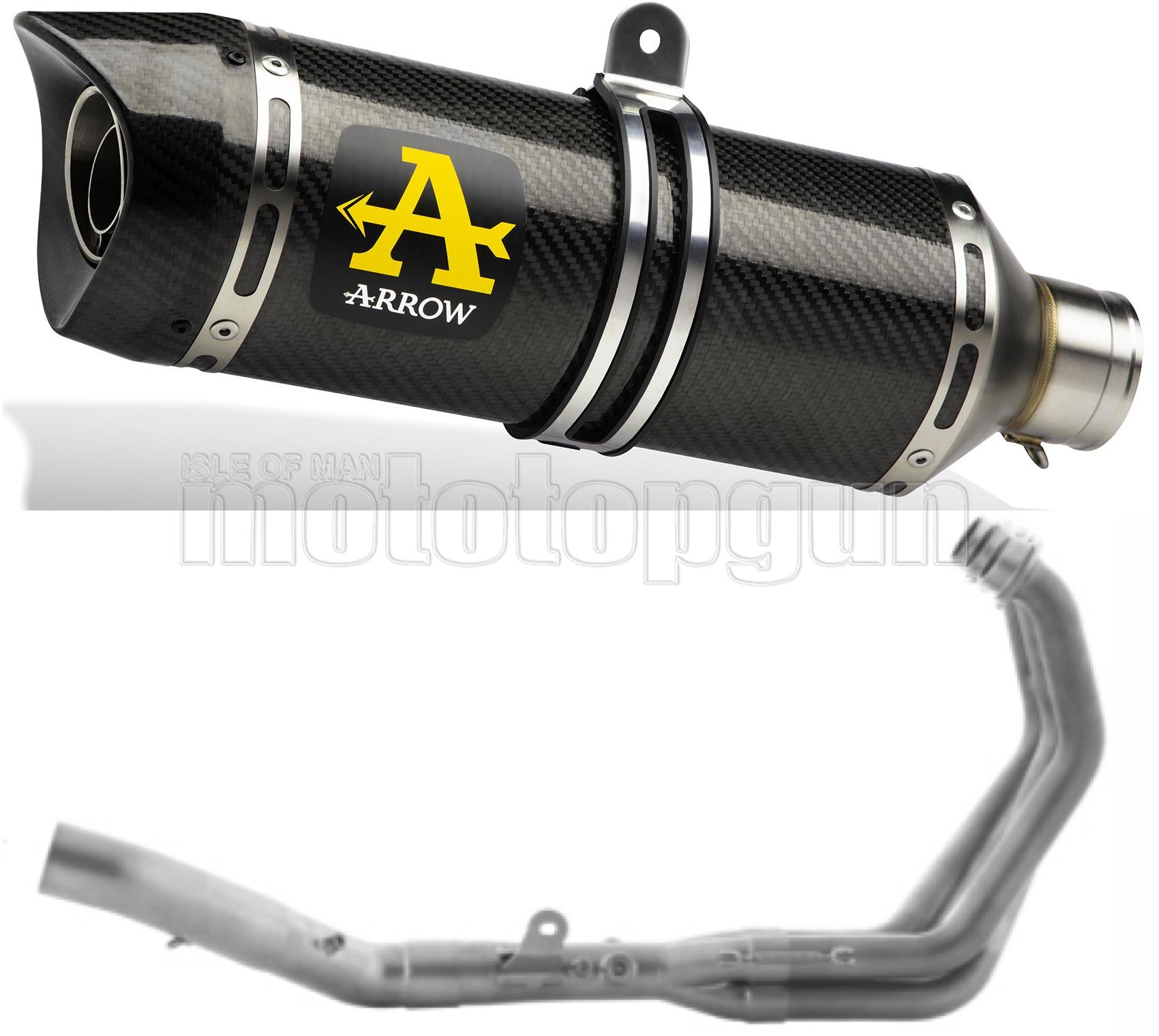 SCARICO OMOLOGATO OPEN ARROW THUNDER IN CARBONIO CON FONDELLO IN CARBY COMPATIBILE CON YAMAHA MT09 MT-09 21/23
