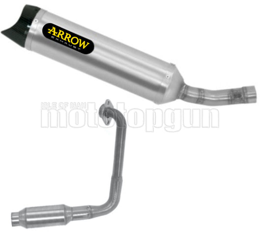 COLLETTORE OPEN ARROW THUNDER IN ALLUMINIO CON FONDELLO IN CARBY COMPATIBILE CON YAMAHA MT125 MT-125 21/22