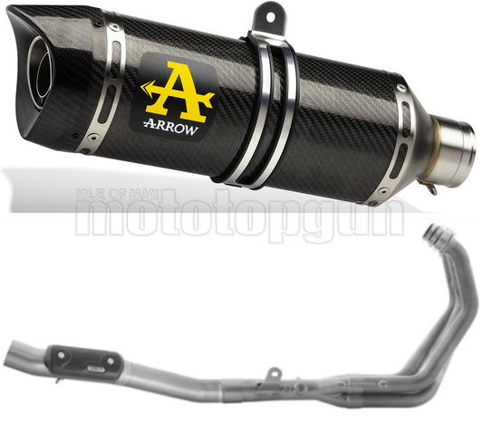SCARICO OMOLOGATO OPEN ARROW THUNDER IN CARBONIO CON FONDELLO IN CARBY COMPATIBILE CON YAMAHA TRACER 9 GT 21/23
