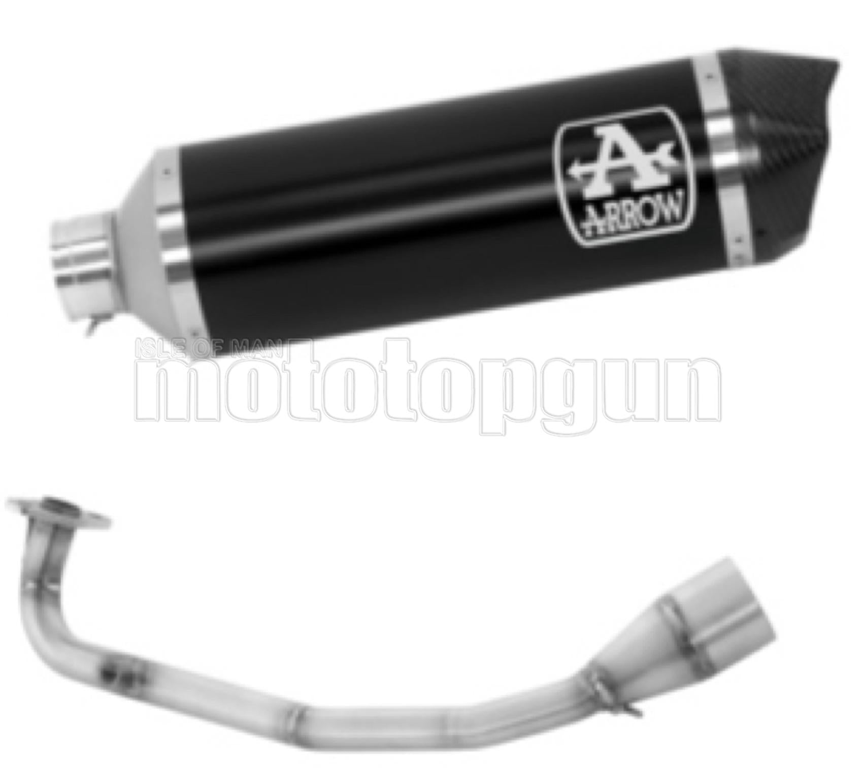 SCARICO COMPLETO COMPETITION EVO 2 ARROW URBAN IN ALLUMINIO NERO CON FONDELLO IN CARBY COMPATIBILE CON HONDA PCX 125 2021