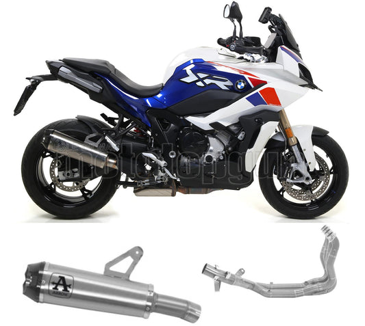 SCARICO OMOLOGATO OPEN ARROW WORKS IN TITANIO CON FONDELLO IN CARBY COMPATIBILE CON BMW S1000 S-1000 XR 20/23