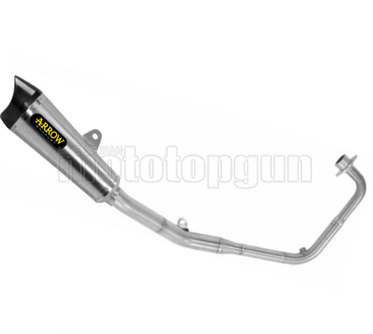 COLLETTORE OPEN ARROW X-KONE IN NICHROM CON FONDELLO IN CARBY COMPATIBILE CON HONDA CB 125 R 21/22